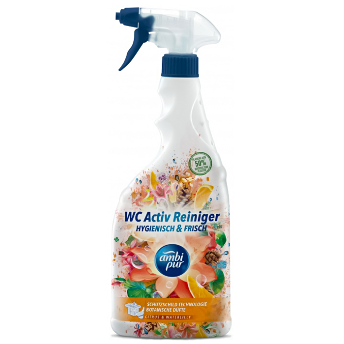 Універсальний засіб для чищення туалету і ванної кімнати Ambi Pur WC Botanical Fragrances Цитрус і водяна лілія, 750 мл (821250) - 